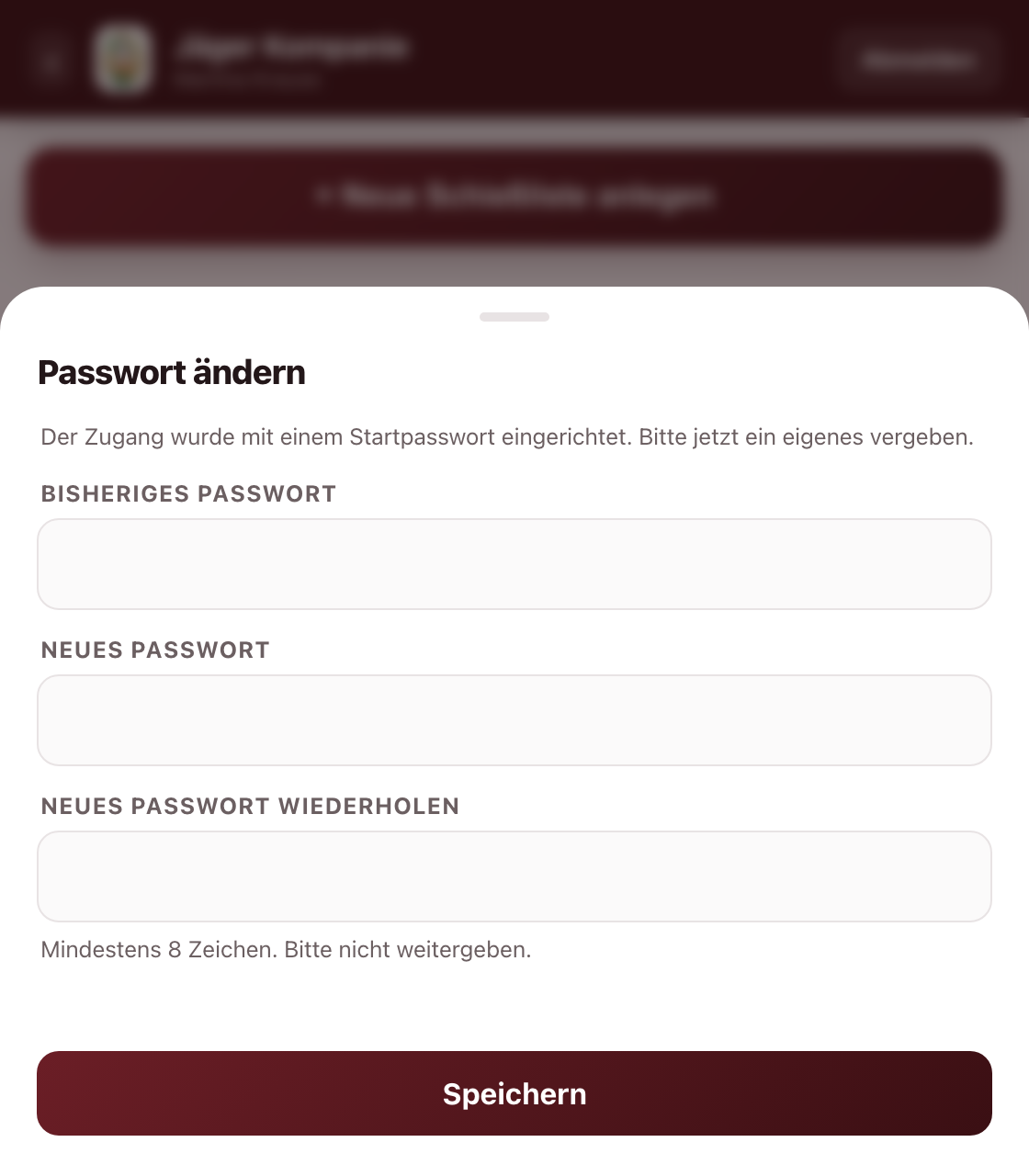 Passwort ändern